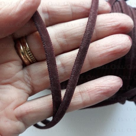 Elastic tape “macaroni” 5mm burgundy 4865