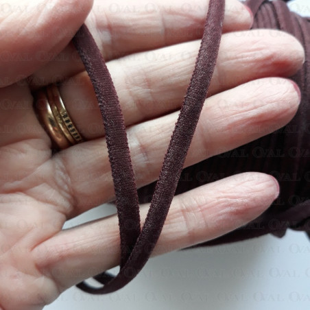 Taśma elastyczna makaron 5mm  burgund 4165