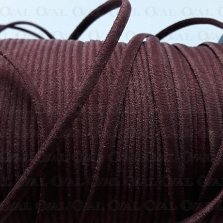 Elastic tape “macaroni” 5mm burgundy 4865