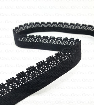 Black lingerie elastic 18mm/1m 4868