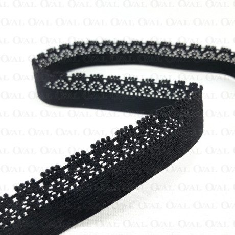 Black lingerie elastic 18mm/1m 4868