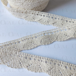Koronka bawełniana ecru 20mm /25m 3118 Koronka bawełniana ecru 20mm /25m 3118