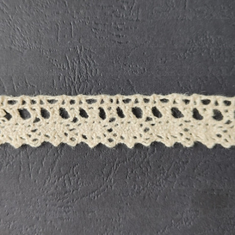 Cotton lace E 16mm /20m, ecru 3876