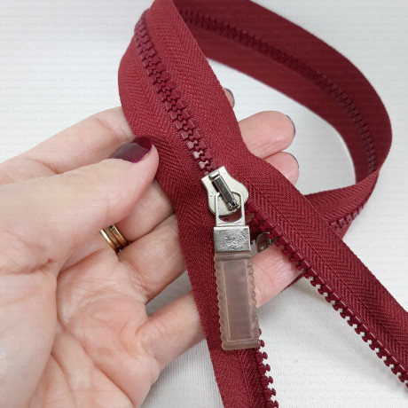 Zamki dwusuwakowe bordo 60cm 4881