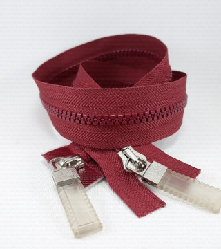 Zamki dwusuwakowe bordo 60cm 4881