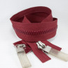 Burgundy double-slider zips 60cm 4881