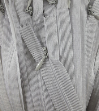 Covered zippers d316 various lengths 4889