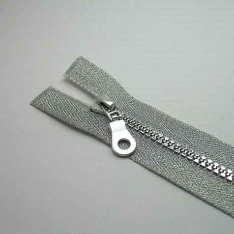Decorative zips 60cm silver 1362