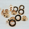 Oczka nierdzewne 6mm/500szt złote PŁASKIE 4902