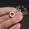 Stainless steel eyelets 6mm/500pcs gold FLAT 4902