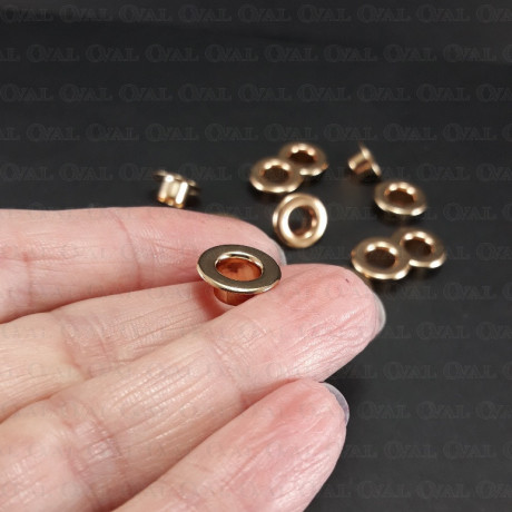 Oczka nierdzewne 6mm/500szt złote PŁASKIE 4902