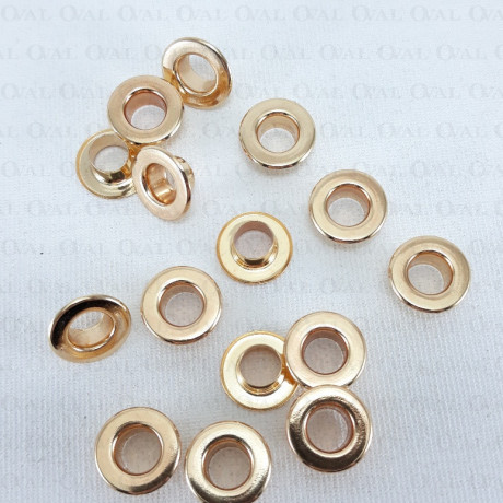 Stainless steel eyelets 6mm/500pcs gold FLAT 4902