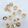 Stainless steel eyelets 6mm/500pcs gold FLAT 4902