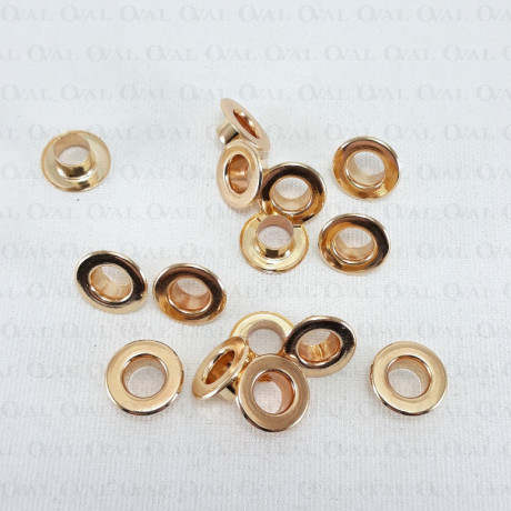 Stainless steel eyelets 6mm/500pcs gold FLAT 4902