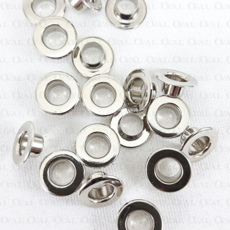 Oczka nierdzewne 6mm/500szt srebrne PŁASKIE 4903