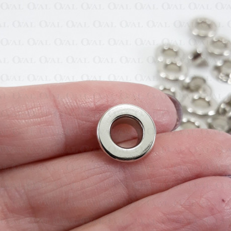 Stainless steel eyelets 6mm/500pcs silver FLAT 4903