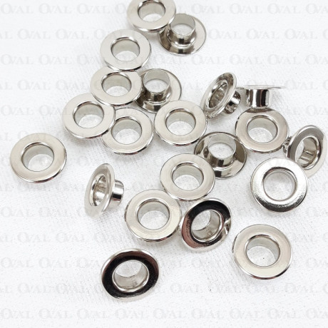 Oczka nierdzewne 6mm/500szt srebrne PŁASKIE 4903