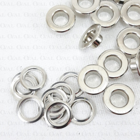 Stainless steel eyelets 6mm/500pcs silver FLAT 4903