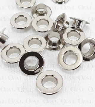 Oczka nierdzewne 6mm/500szt srebrne PŁASKIE 4903