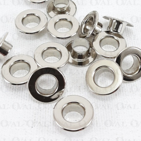 Oczka nierdzewne 6mm/500szt srebrne PŁASKIE 4903