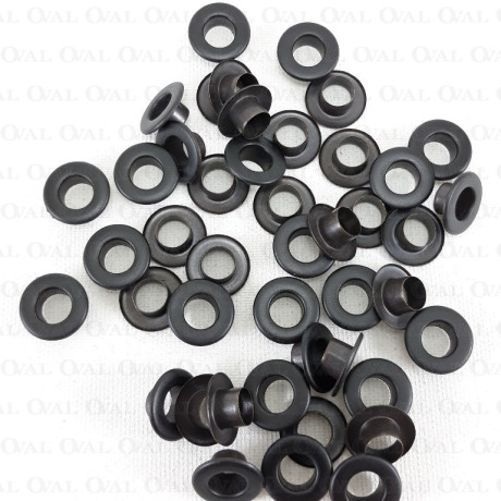 Stainless steel eyelets 6mm/500pcs black FLAT 4904
