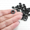 Stainless steel eyelets 6mm/500pcs black FLAT 4904