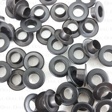 Stainless steel eyelets 6mm/500pcs black FLAT 4904