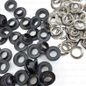 Stainless steel eyelets 6mm/500pcs black FLAT 4904
