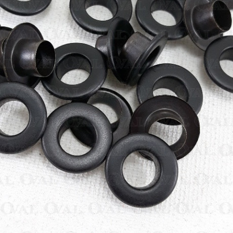 Stainless steel eyelets 6mm/500pcs black FLAT 4904