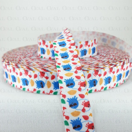 Decorative printed ribbon 20 mm / 1 m 2876
