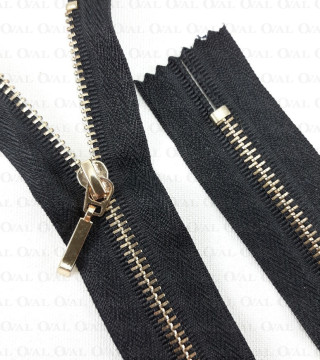 Zamki metalowe 16cm czarne nierozdzielcze 4907 A