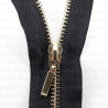 16 cm black non-separable metal zips 4907 A