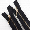 16 cm black non-separable metal zips 4907 A
