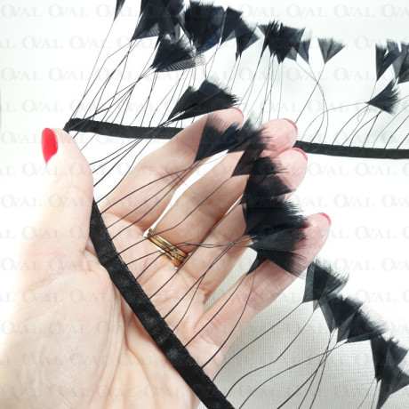 Feathers on ribbon 7cm /1y 4125