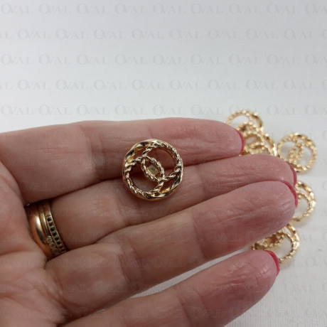 Guziki metalowe 17mm/200szt 3366