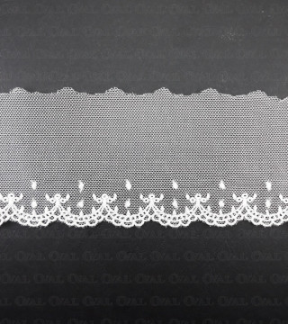 Lace embroidery on tulle 70mm/1y cream 4907