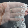 Lace embroidery on tulle 70mm/1y cream 4907