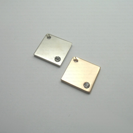 Metal tag with rhinestone no. 1376