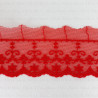 Lace embroidery on tulle 60mm/1y red 3804