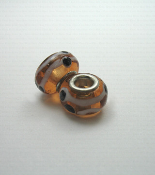 Pandora-style glass modular bead no. 1383