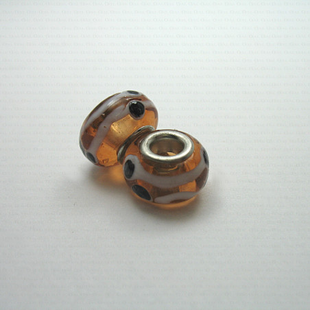 Pandora-style glass modular bead no. 1383