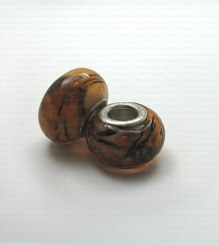 Pandora-style glass modular bead no. 1384