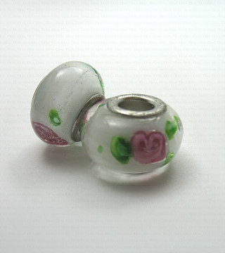 Glass Pandora-style modular bead no. 1388