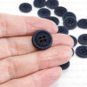 Polyester button 15mm/10pcs navy blue 3874