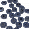 Polyester button 15mm/10pcs navy blue 3874