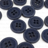 Polyester button 15mm/10pcs navy blue 3874
