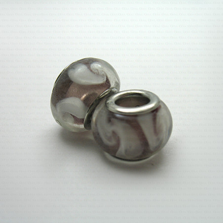 Glass modular Pandora-type bead no. 1391