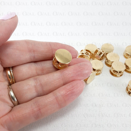 Metal stopper 10 or 200 pcs gold 1596