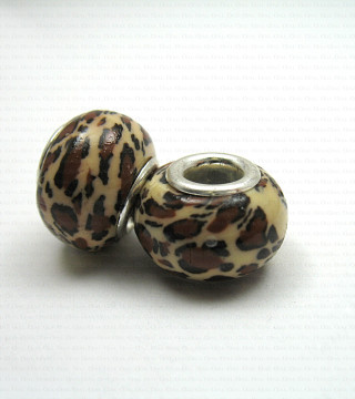Glass Pandora-style modular bead no. 1397