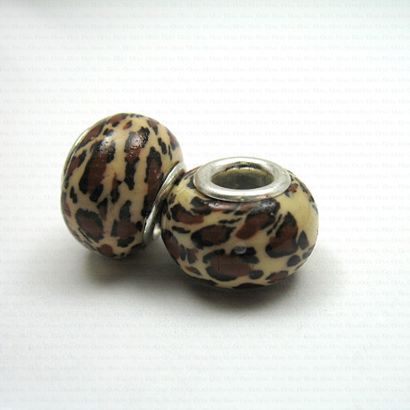 Glass Pandora-style modular bead no. 1397
